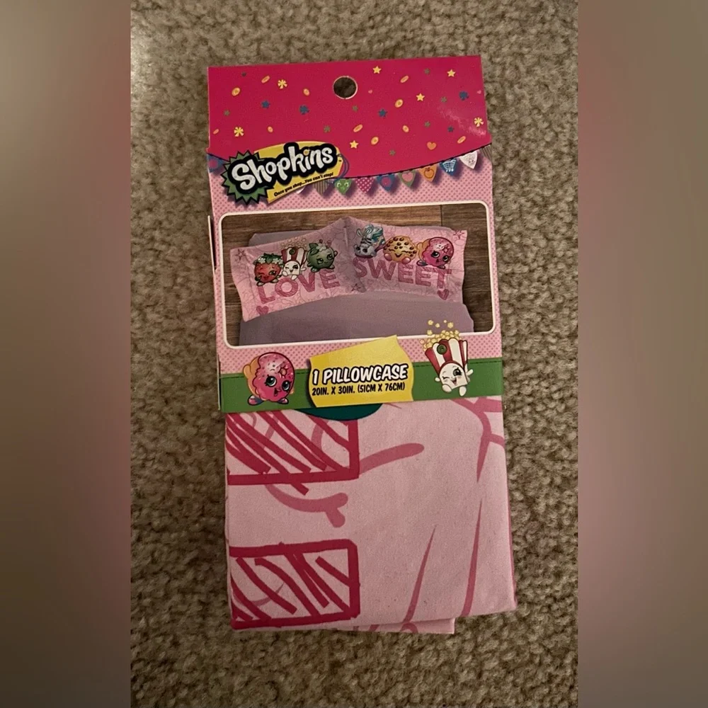 Shopkins Pillowcase LOVE SWEET (1) NWT